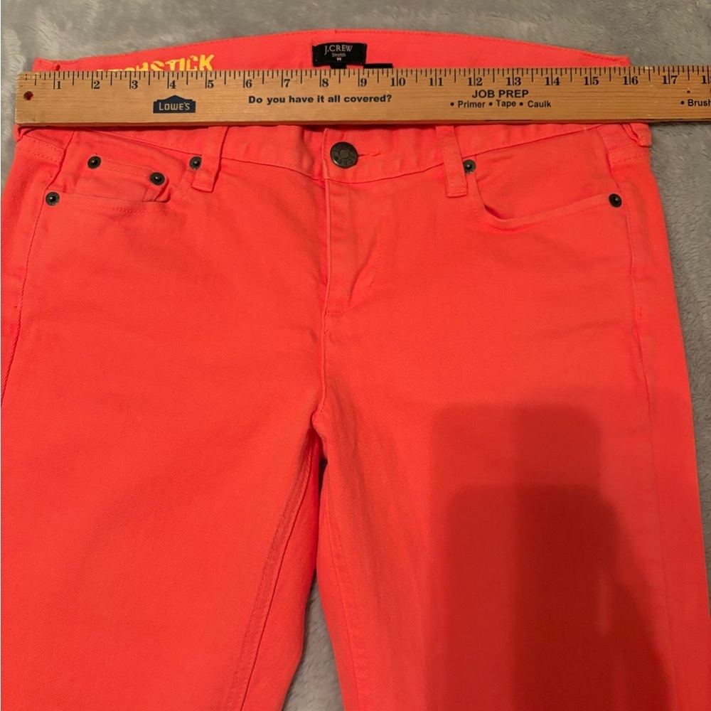 J. crew Stretch Matchstick coral jeans nwot Size 29 - Picture 9 of 10